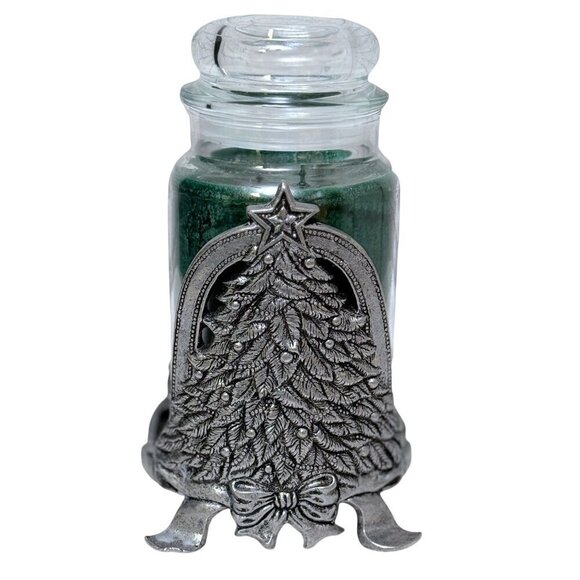 Carson Pewter Other - Carson Pewter Christmas Tree Candle Jar Holder Vintage 1997 Holiday Decor